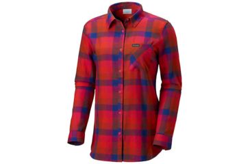 Image of Columbia Simply Put II Flannel Shirt, Cactus Pink Check, Extra Small - Womens, 1803401612-XS