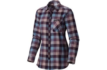 Image of Columbia Simply Put II Flannel Shirt, Dark Plum Check, 1X - Womens, 1803402506-1X