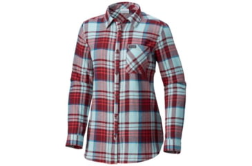 Image of Columbia Simply Put II Flannel Shirt - Womens, Rich Wine Plaid, 2X, 1803402624-2X