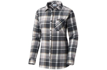 Image of Columbia Simply Put II Flannel Shirt - Womens, Shark Plaid, Extra Large, 1803401011-XL