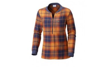 Image of Columbia Simply Put Pullover Shirt, Canyon Gold Plaid, XL - Womens, 1804411708-XL
