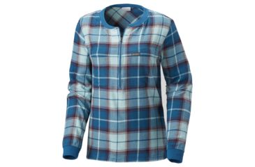 Image of Columbia Simply Put Pullover Shirt, Lagoon Plaid, XL - Womens, 1804411457-XL