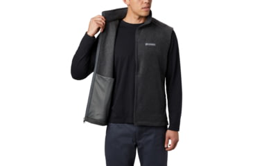 Image of Columbia Steens Mountain Fleece Vest - Mens, Charcoal Heather, M, 1639261-030-M
