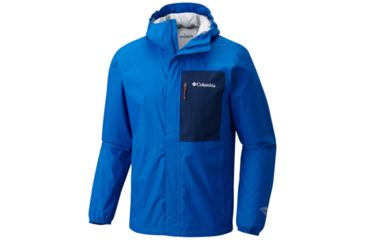 Image of Columbia Summit Sleeker Rain Shell Jacket, Super Blue, Carbon, L 1773851438L