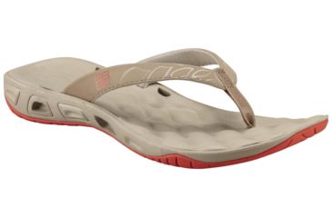 Image of Columbia Sunbreeze Vent Flip Sandal - Women's-Fossil/Corange-Medium-12 US