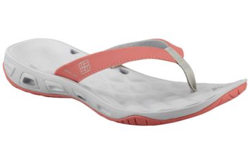 Image of Columbia Suntech Vent Flip PFG Sandal - Women's-Hot Coral/Grey-Medium-7 US