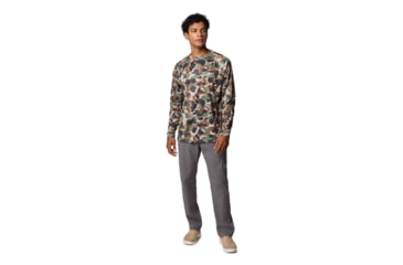 Image of Columbia Super Terminal Tackle Long Sleeve Shirt - Mens, Fossil Deltahunter Camo, XL, 1709431-161-XL