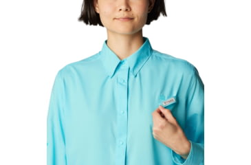 Image of Columbia Tamiami II Long Sleeve Shirt - Womens, Opal Blue, Large, 1275701447Opal BlueL