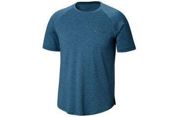 Image of Columbia Tech Trail II Short Sleeve Crew Shirt - Mens, Petrol Blue, Small, 1838581403-S