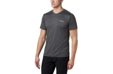 Image of Columbia Tech Trail II V-Neck Shirt - Mens, Shark, Large, 1838521011-L