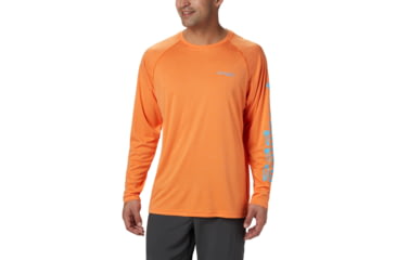 Image of Columbia Terminal Tackle Heather Long Sleeve Shirt - Mens, Solar Heather - Riptide Logo, Large, 1709421823-L