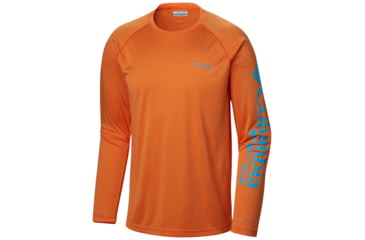 Image of Columbia Terminal Tackle Heather Long Sleeve Shirt - Mens, Solar Heather - Riptide Logo, Large, 1709421823-L