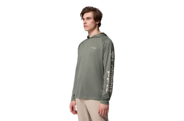 Image of Columbia Terminal Tackle Hoodie - Mens, Cypress/Dark Stone Logo, Extra Large, 1536171313-313-XL