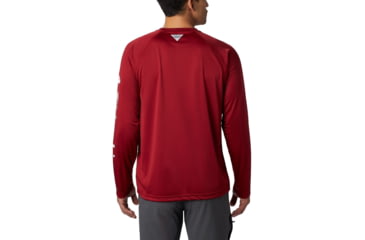 Image of Columbia Terminal Tackle Long Sleeve Shirt - Mens, Beet, White Logo, 2XL, Long Inseam, 138826-607-2XT