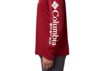 Image of Columbia Terminal Tackle Long Sleeve Shirt - Mens, Beet, White Logo, 2XL, Long Inseam, 138826-607-2XT