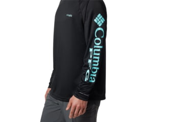 Image of Columbia Terminal Tackle Long Sleeve Shirt - Mens, Black, Gulf Stream Logo, 2XL, Long Inseam, 138826-027-2XT