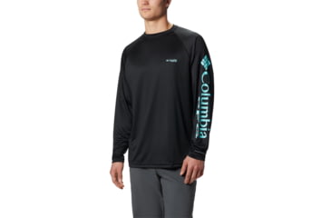 Image of Columbia Terminal Tackle Long Sleeve Shirt - Mens, Black, Gulf Stream Logo, 2XL, Long Inseam, 138826-027-2XT