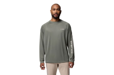 Image of Columbia Terminal Tackle Long Sleeve Shirt - Mens, Cypress/Dark Stone Logo, 2XL, 1388261324-324-XXL