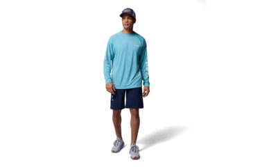 Image of Columbia Terminal Tackle Long Sleeve Shirt - Mens, Vintage Blue/White Logo, Small, 1388261485-485-S