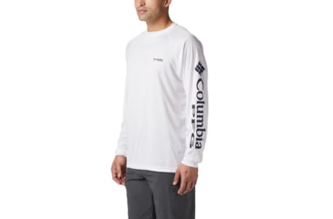Image of Columbia Terminal Tackle Long Sleeve Shirt - Mens, White, Nightshade Logo, 2XL, Long Inseam, 138826-114-2XT
