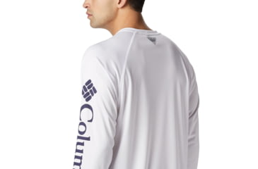 Image of Columbia Terminal Tackle Long Sleeve Shirt - Mens, White, Nightshade Logo, 2XL, Long Inseam, 138826-114-2XT