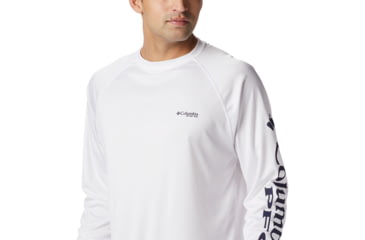 Image of Columbia Terminal Tackle Long Sleeve Shirt - Mens, White, Nightshade Logo, 2XL, Long Inseam, 138826-114-2XT
