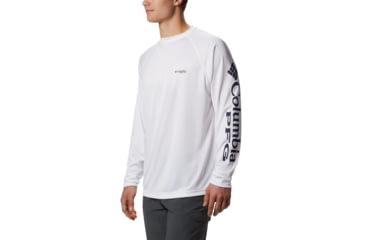 Image of Columbia Terminal Tackle Long Sleeve Shirt - Mens, White, Nightshade Logo, 2XL, Long Inseam, 138826-114-2XT