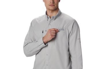 Image of Columbia Terminal Tackle Long Sleeve Woven Shirt - Mens, Cool Grey, Medium, 1831511019-M