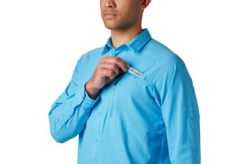 Image of Columbia Terminal Tackle Long Sleeve Woven Shirt - Mens, Riptide, Small, 1831511463-S
