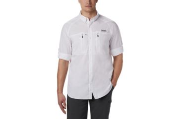 Image of Columbia Terminal Tackle Long Sleeve Woven Shirt - Mens, White, Large, 1831511100-L