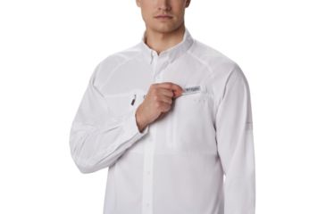 Image of Columbia Terminal Tackle Long Sleeve Woven Shirt - Mens, White, Large, 1831511100-L