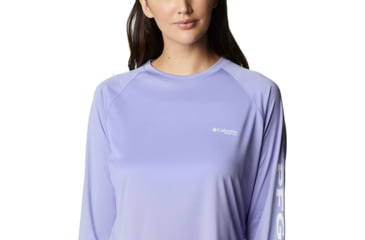 Image of Columbia Tidal Tee II Long Sleeve Shirt - Women's, Fairytale/White Logo, Small, 1577661526Frtl,WhtLgS