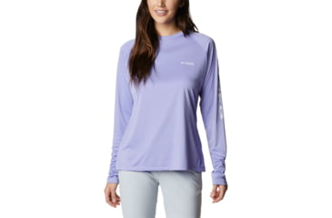 Image of Columbia Tidal Tee II Long Sleeve Shirt - Womens, Fairytale/White Logo, Small, 1577661526Frtl,WhtLgS