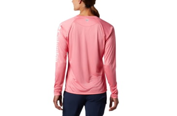 Image of Columbia Tidal Tee II Long Sleeve, Lollipop, White Logo, Extra Small - Womens, 1577661675-XS