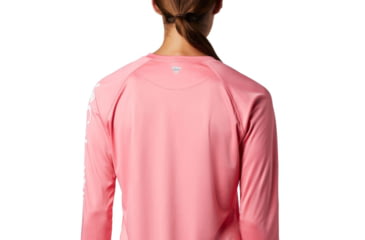Image of Columbia Tidal Tee II Long Sleeve, Lollipop, White Logo, Extra Small - Womens, 1577661675-XS