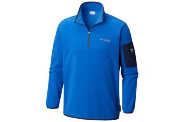 Image of Columbia Titan Pass 1.0 Half Zip Fleece - Mens, Azul/Collegiate Navy, Large, 1644071437-L