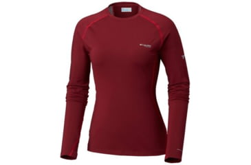 Image of Columbia Titanium OH3D Knit Crew Top - Womens, Rich Wine/Red Mercury, Small, 1802521624-S