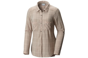 Image of Columbia Trail On Long Sleeve Shirt - Women's-Flint Grey Plaid-X-Small