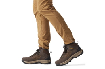 Image of Columbia Transverse Hike Waterproof Shoes - Mens, Cordovan/Golden Yellow, 9.5, 2067401-231-9.5