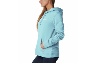 Image of Columbia Trek Graphic Hoodie - Womens, Aquamarine/Scripted Brand, Large, 1959881481A