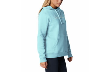 Image of Columbia Trek Graphic Hoodie - Womens, Aquamarine/Scripted Brand, Large, 1959881481A