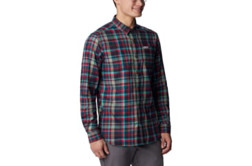 Image of Columbia Vapor Ridge III Long Sleeve Shirt - Mens, Collegiate Navy Bright Bold Plaid, Extra Large, 1552071474CgNvBhBldPldXL