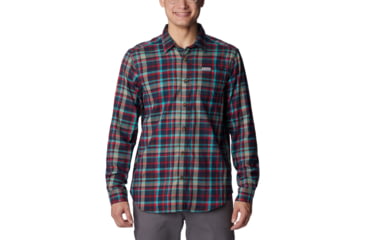 Image of Columbia Vapor Ridge III Long Sleeve Shirt - Mens, Collegiate Navy Bright Bold Plaid, Extra Large, 1552071474CgNvBhBldPldXL