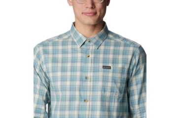 Image of Columbia Vapor Ridge III Long Sleeve Shirt - Mens, Stone Blue Plaid Gradient, Extra Large, 1552071460StnBlPldGdtXL