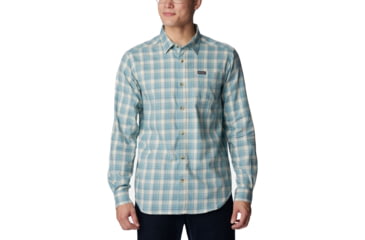 Image of Columbia Vapor Ridge III Long Sleeve Shirt - Mens, Stone Blue Plaid Gradient, Extra Large, 1552071460StnBlPldGdtXL