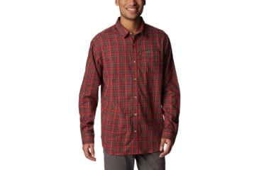 Image of Columbia Vapor Ridge III Long Sleeve Shirt - Men's, Warp Red Plaid Gradient, Extra Large, 1552071849WrpRdPldGdtXL