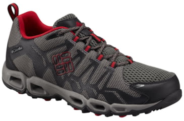 Image of Columbia Ventrailia Hiking Shoe - Men's-Charcoal/Bright Red-Medium-12 US