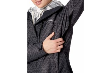 Image of Columbia Whirlibird III Interchange Jacket, Black Diamonds Print, Extra Small - Womens, 1801151011-XS