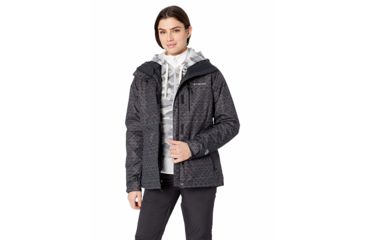 Image of Columbia Whirlibird III Interchange Jacket, Black Diamonds Print, Extra Small - Womens, 1801151011-XS