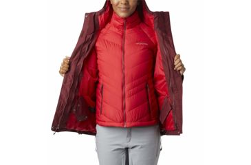 Image of Columbia Whirlibird III Interchange Jacket, Rich Wine Crossdye, Extra Small - Womens, 1801151624-XS
